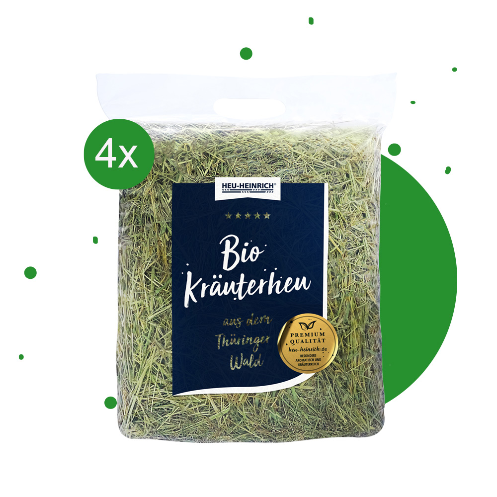 4er Pack Premium-Bio-Kräuterheu
